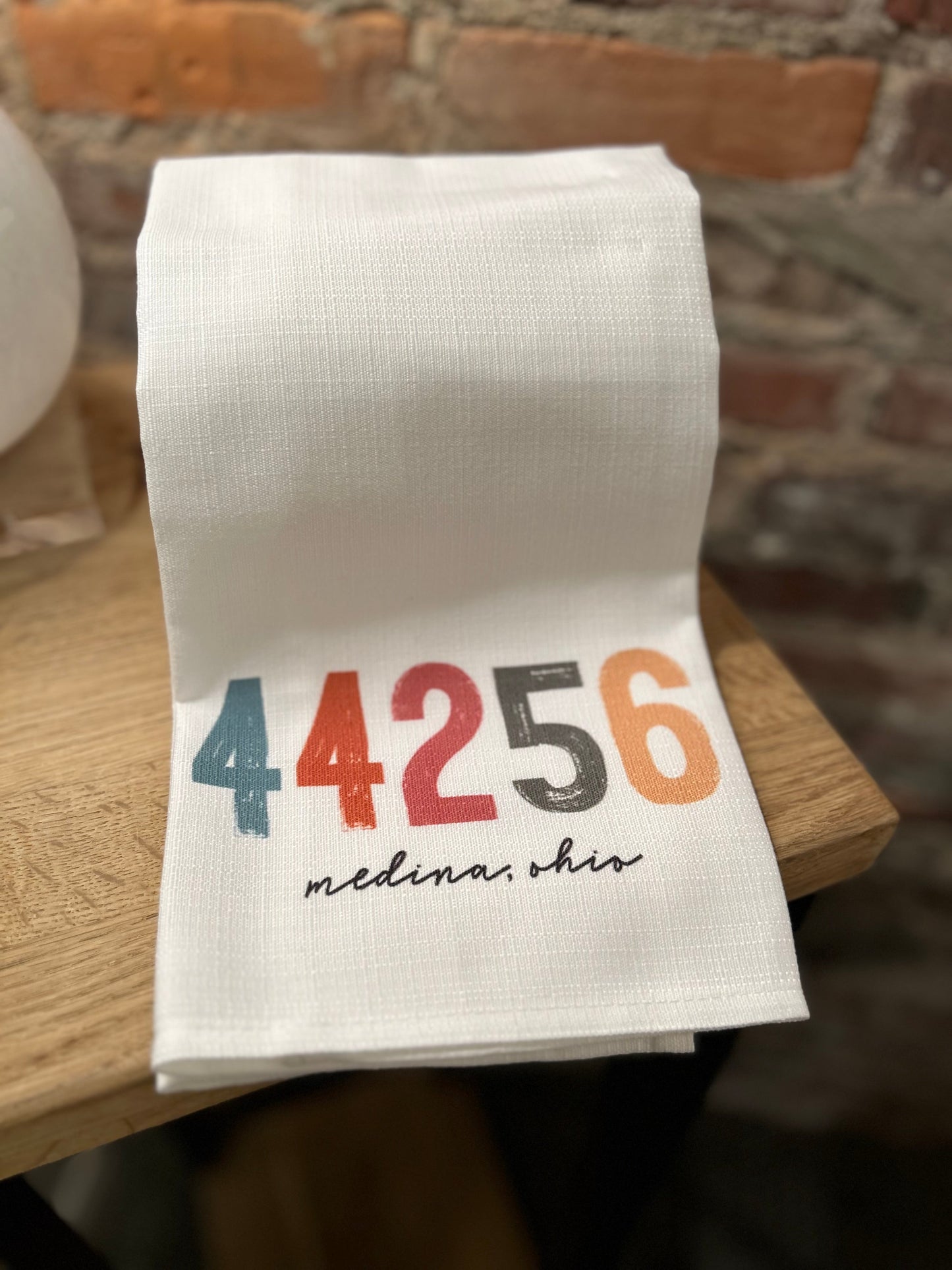 44256 Medina Zip Code Tea Towel