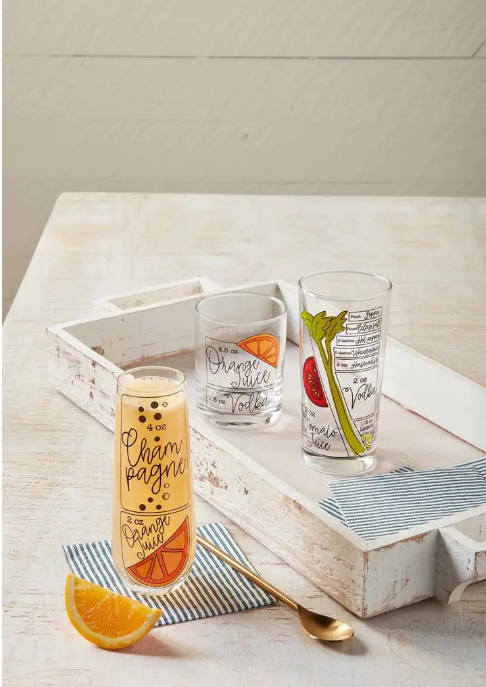 Bloody Mary Recipe Glasses