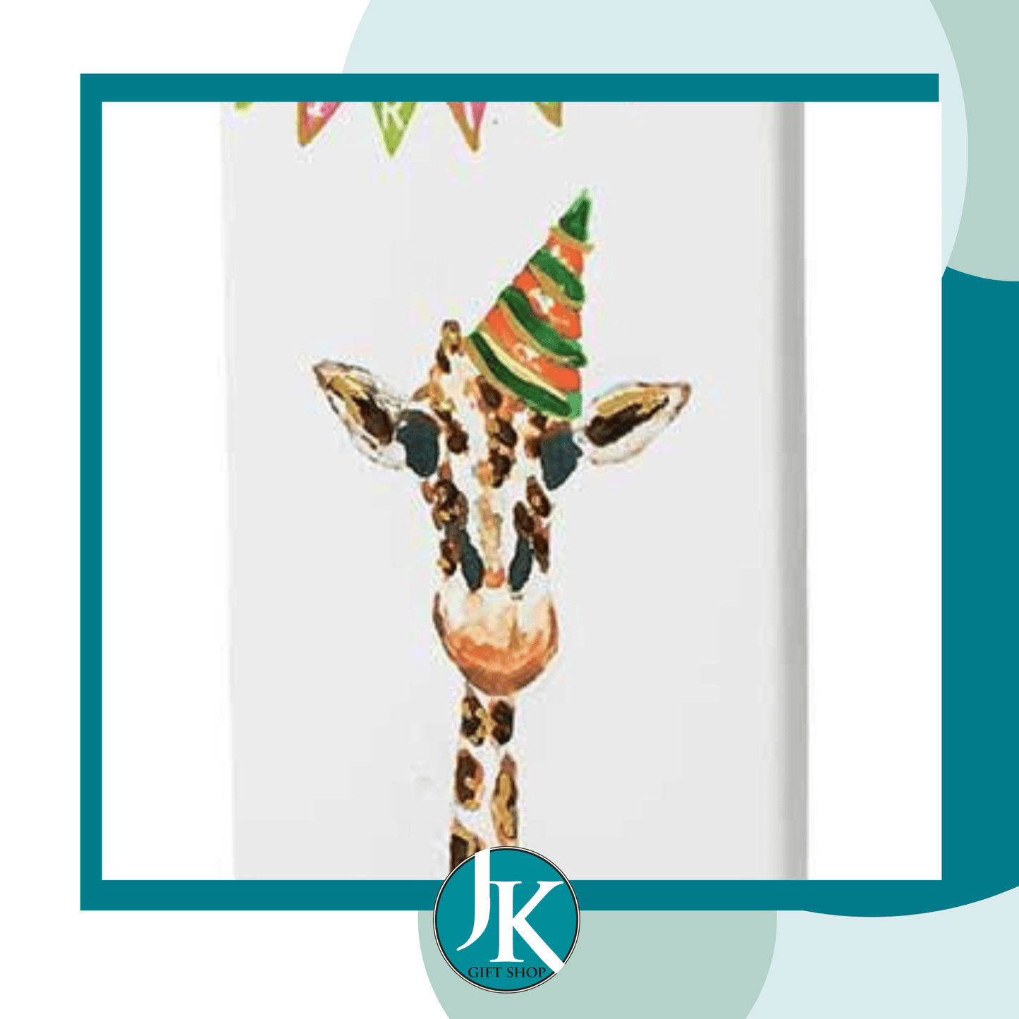 Birthday Giraffe Flat Candle