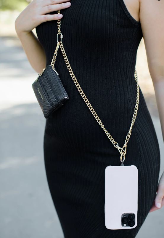 Clip & Go Gun metal Chain & Pouch