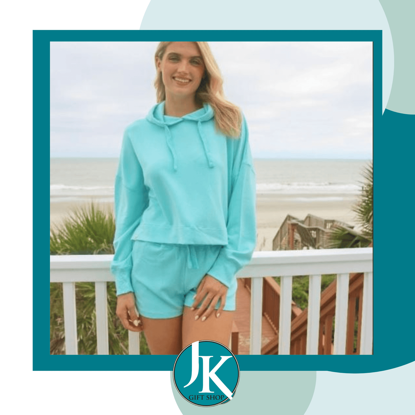 Cropped Hoodie - Sea Green