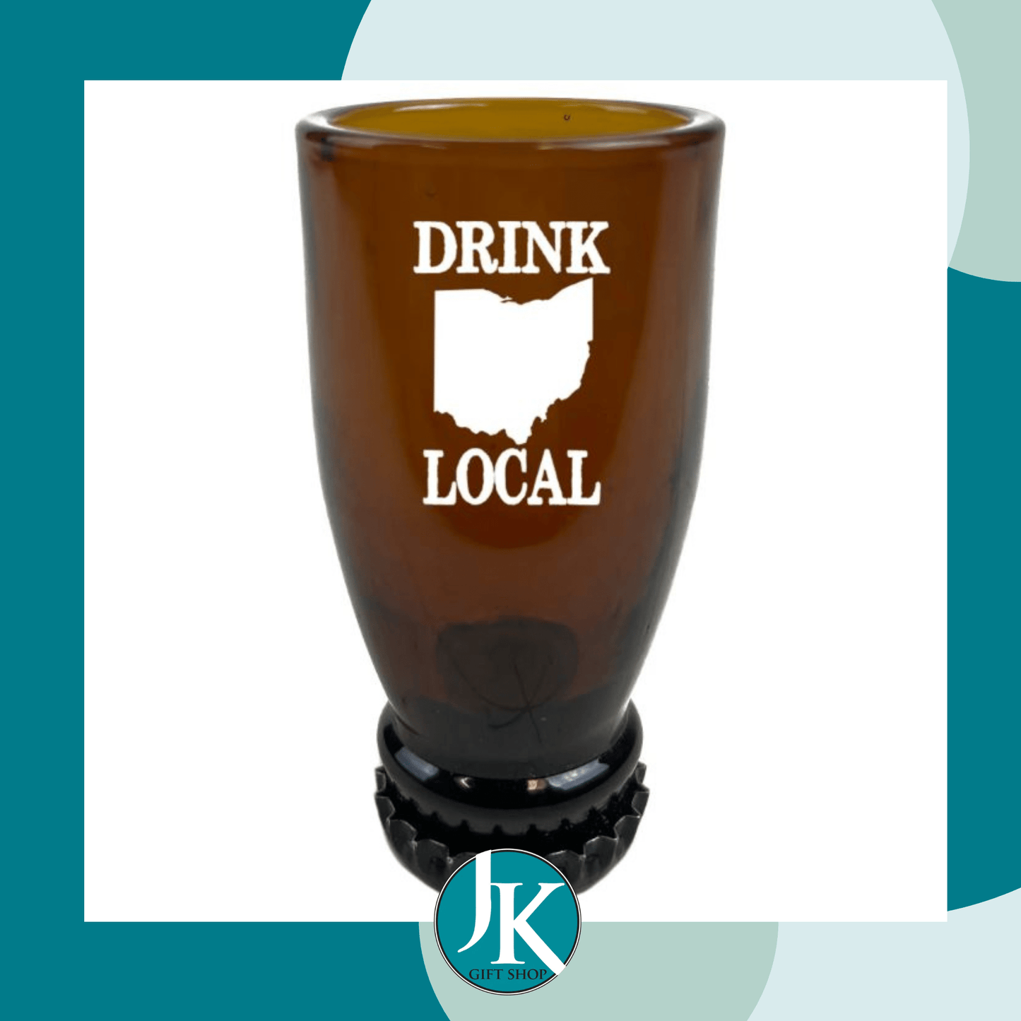 Drink Local Ohio Beer Bottle Shot Glass