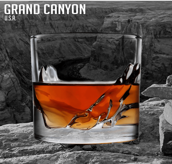 Grand Canyon Whiskey Glasses Boxed Set of 2