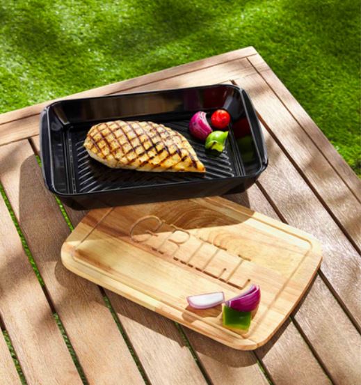 Grill Melamine Tray & Board Set