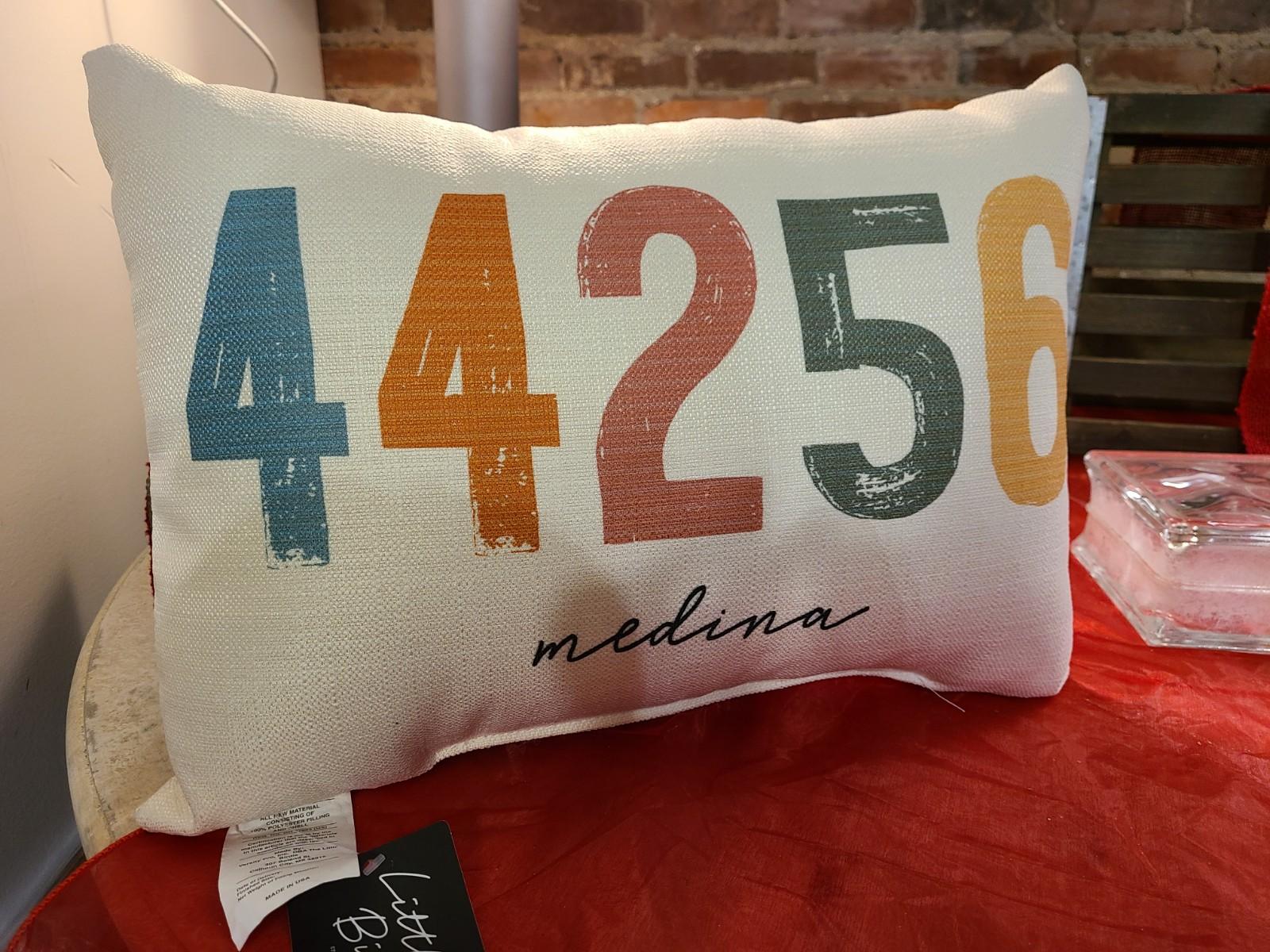 Medina 44256 Multi Color Zip Code Pillow