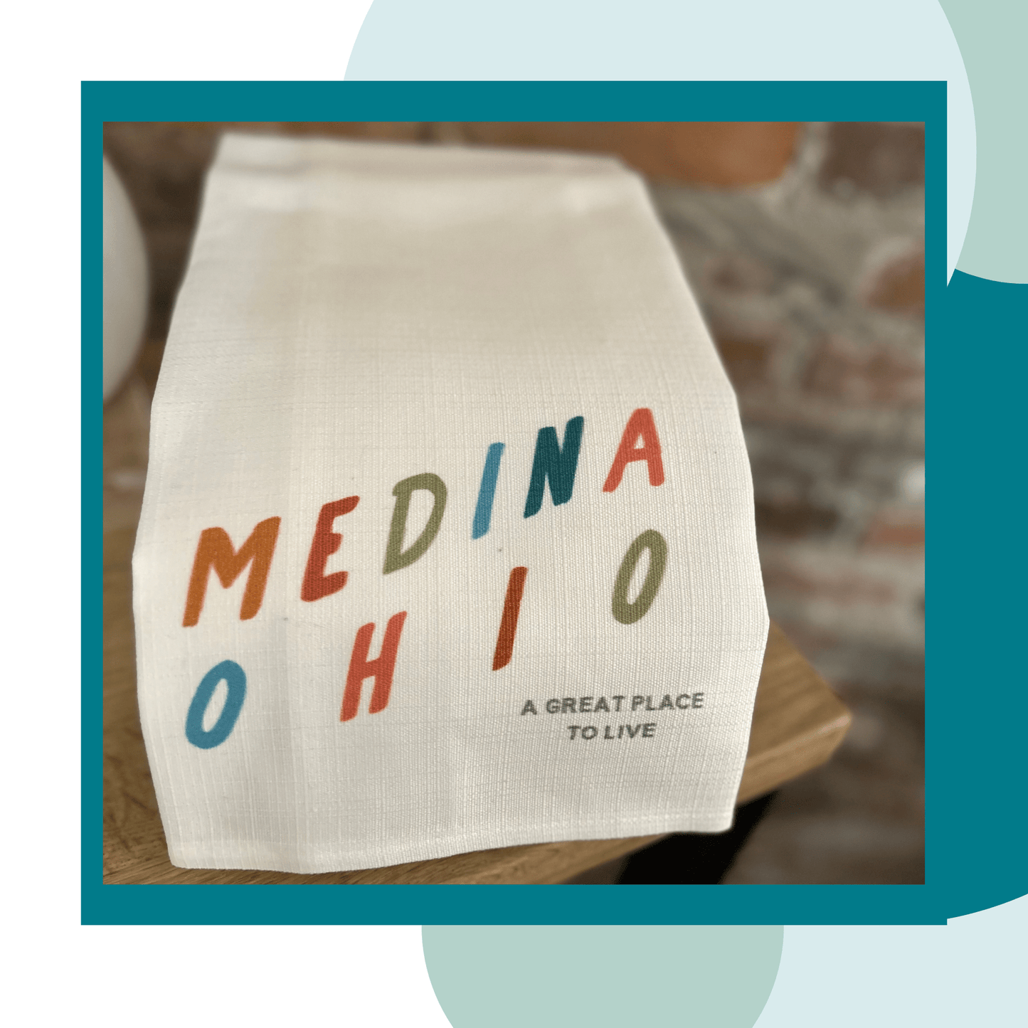 Medina Ohio A Great Place To Live Tea Towel