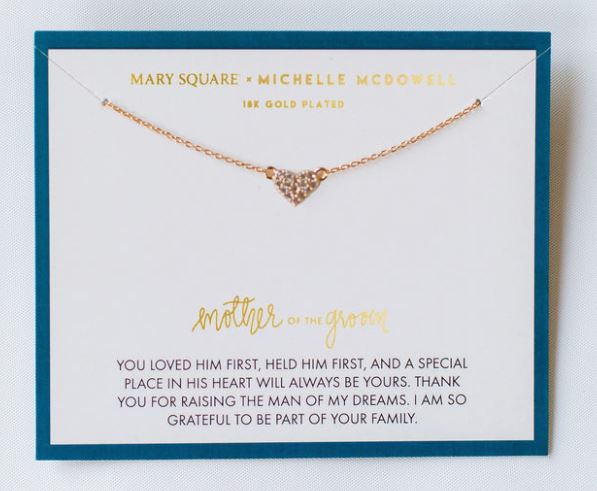 Mother of the Groom Carded Necklace