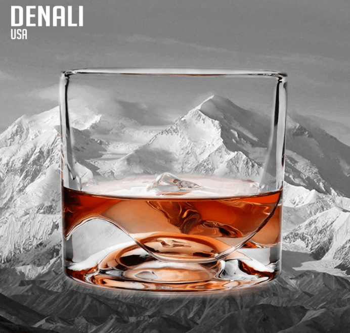 Mt Denali Whiskey Glasses Boxed Set of 2