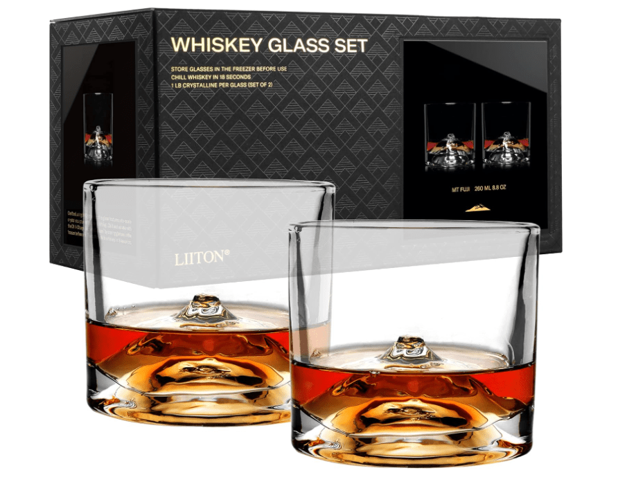 Mt Fuji Whiskey Glasses Boxed Set of 2