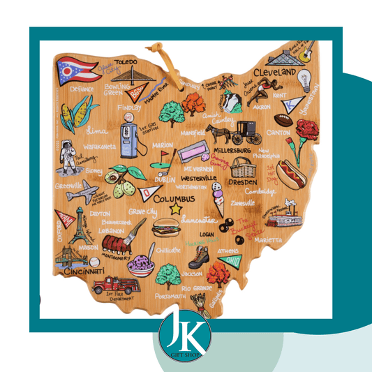 Ohio Cities and Landmarks Colors Cutting Board