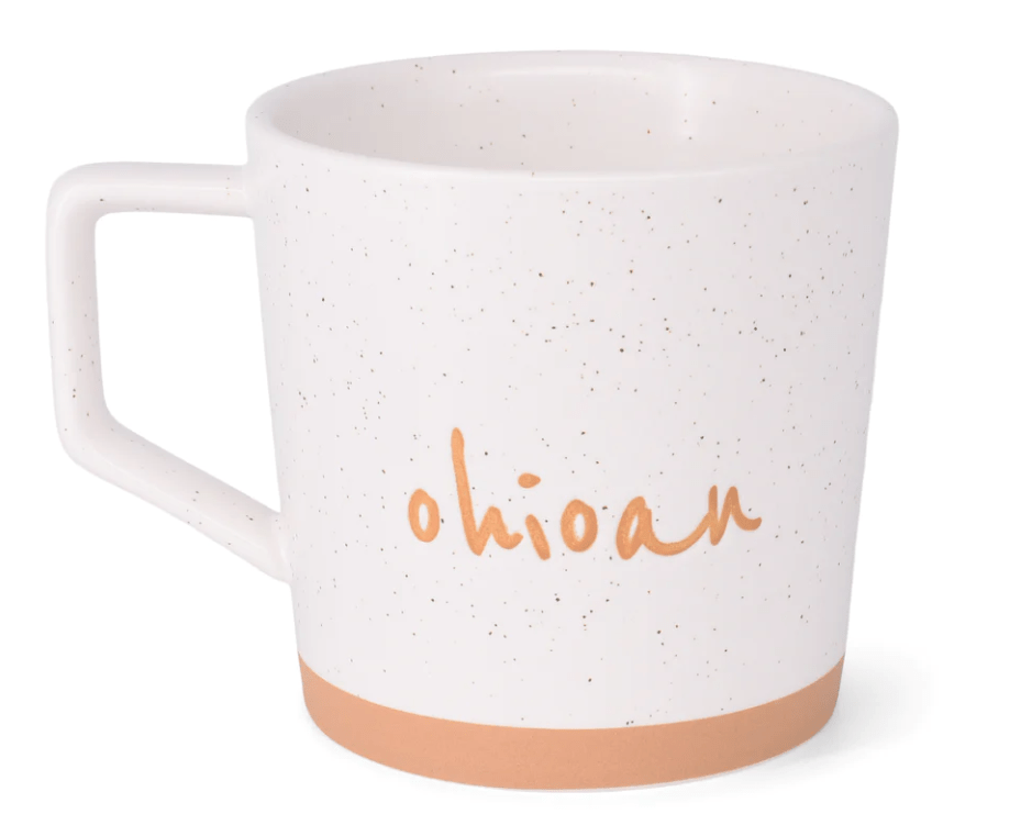 Ohioan White and Gold Mug