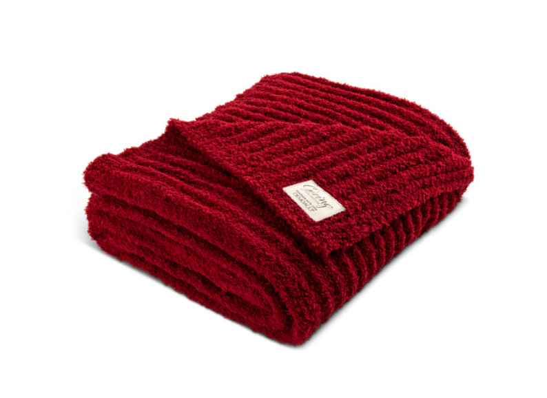 Red Ribbed Giving Blanket