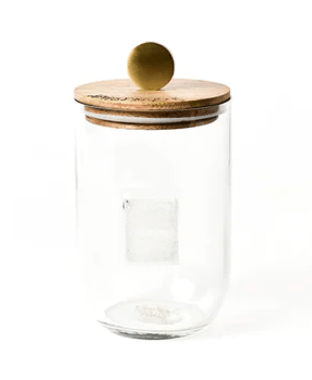 Small Mini Wooden Lid Glass Jar Happy Everything