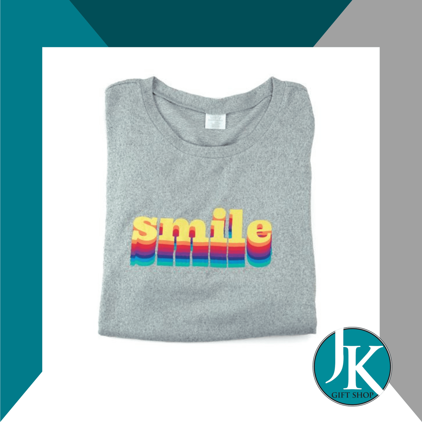 Smile Grey Top- Large