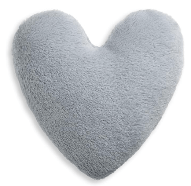 Warming Heart Pillow- Gray