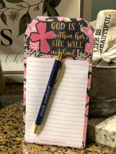 Will Not Fail Magnetic Notepad with Pen