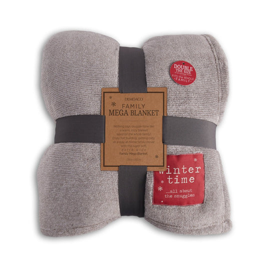 Winter Time Mega Family Blanket Warm Gray